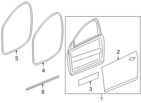 2016 Chevy Cruze Door & Components Diagram 1 - Thumbnail