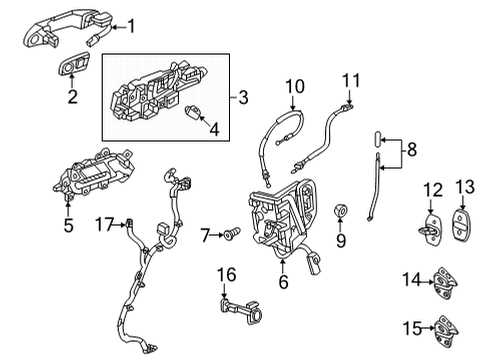 2023 GMC Hummer EV Pickup Lock & Hardware Diagram 2 - Thumbnail