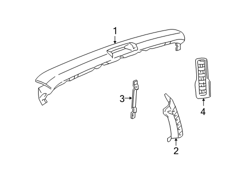 2002 GMC Savana 3500 Applique Assembly, Back Body Opening Side <Use 1C4N*Paint To Mat Diagram for 15030386