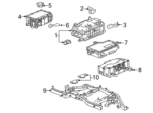 2016 Chevy Spark EV Retainer, Accessory Dc Power Control Module Tray Diagram for 15890021