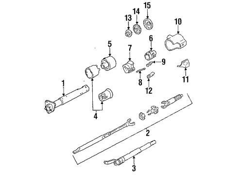 1991 GMC Syclone Steering Column, Steering Wheel Diagram 1 - Thumbnail