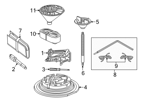 2017 Buick Cascada Jack & Components Diagram