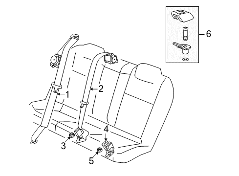 2008 Pontiac G8 Rear Seat Belts Diagram