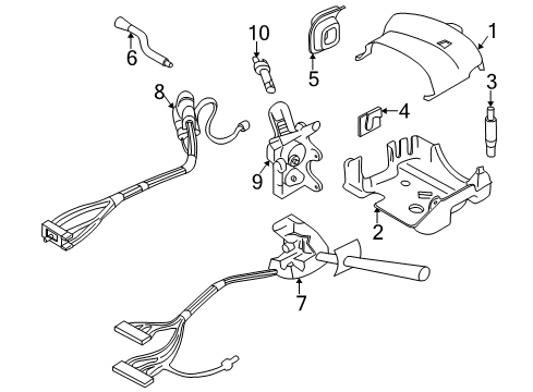 2001 Chevy Express 2500 Shroud, Switches & Levers Diagram 2 - Thumbnail