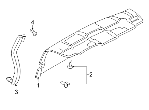 2004 Cadillac DeVille Trim Assembly, Rear Compartment Lid Inner Panel Diagram for 25772523