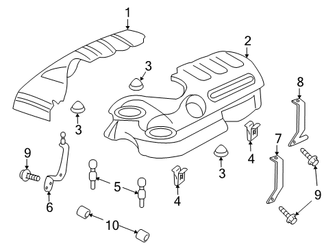 2008 Pontiac G8 Engine Appearance Cover Diagram