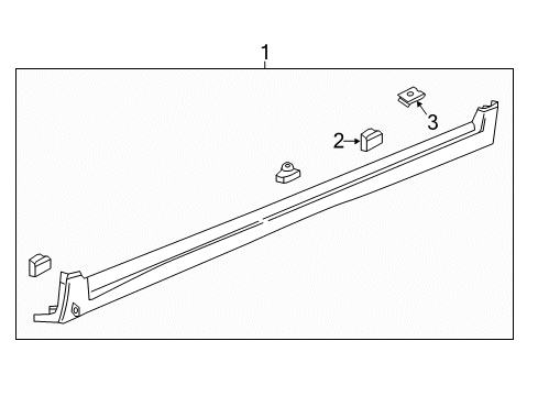 2021 Chevy Bolt EV Exterior Trim - Pillars Diagram