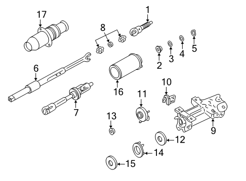 2002 Pontiac Bonneville Shaft & Internal Components Diagram