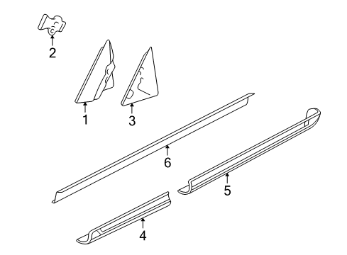 1997 GMC Savana 2500 Exterior Trim - Pillars, Rocker & Floor Diagram