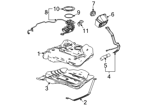 2008 Pontiac G6 Fuel System Components Diagram