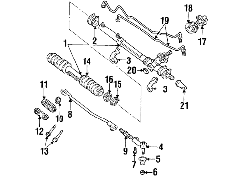 1993 Pontiac Grand Am Insulator,Steering Gear Diagram for 26047683