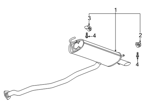 2022 Buick Encore GX Exhaust Components Diagram 3 - Thumbnail