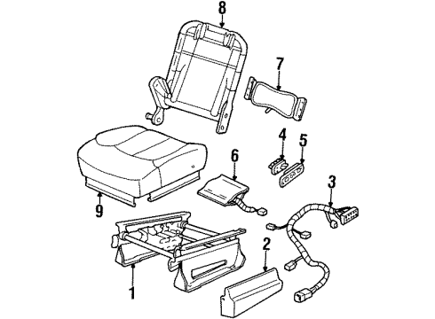 1998 Chevy Tahoe Harness Asm,Driver Seat Adjuster Wiring Diagram for 12377291