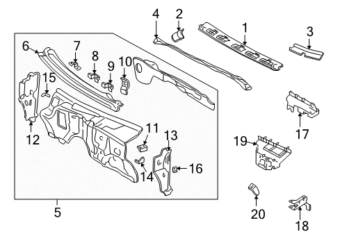 1999 Chevy S10 BRACKET, Steering Column Diagram for 15007500