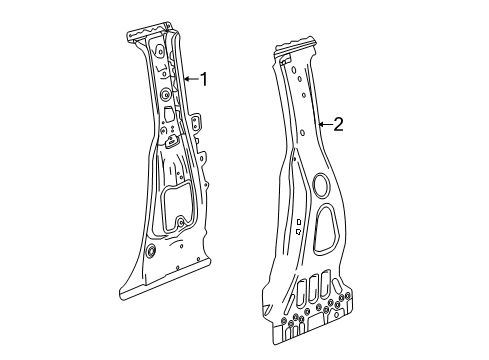 2018 Cadillac ATS Lock Pillar Diagram