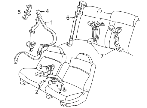 2002 Buick Regal Cover, D/P Seat Shoulder Belt Guide Trim *Neutral Diagram for 10340488