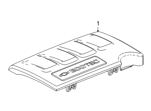 2015 Buick Encore Engine Appearance Cover Diagram