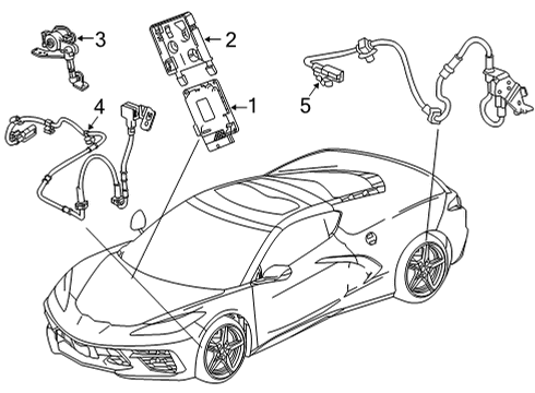 2023 Chevy Corvette HEADLAMP ASM-FRT Diagram for 86516581