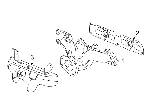 2013 Buick Verano Shield Assembly, Exhaust Manifold Upper Heat Diagram for 12605167