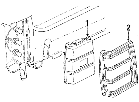 1989 Pontiac Safari Tail Lamps Diagram