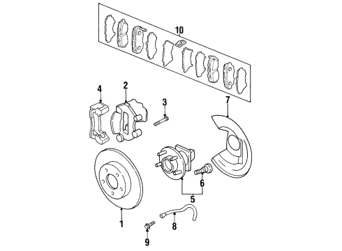 1998 Oldsmobile Aurora Rear Brakes Diagram