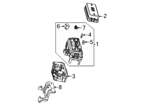 2024 Cadillac CT4 Block Assembly, Eng Wrg Harn Junc Diagram for 84873142