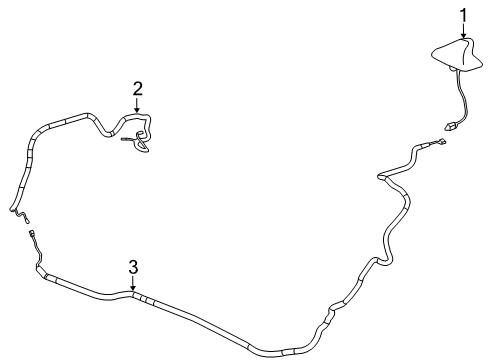 2014 Buick Regal Base Assembly, Radio Antenna Diagram for 22886609