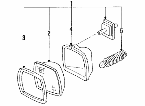 1994 GMC Jimmy Headlamps Diagram