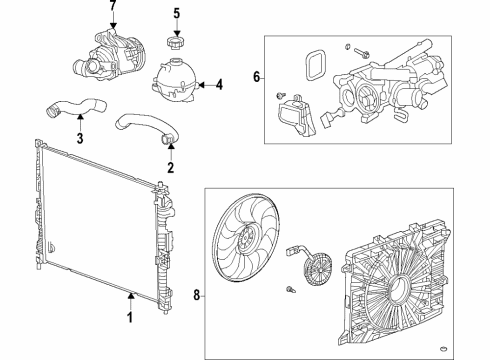 2020 Cadillac XT5 FAN ASM-ENG CLR Diagram for 85159686