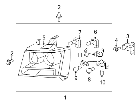 2010 Chevy Tahoe Bulbs Diagram 6 - Thumbnail