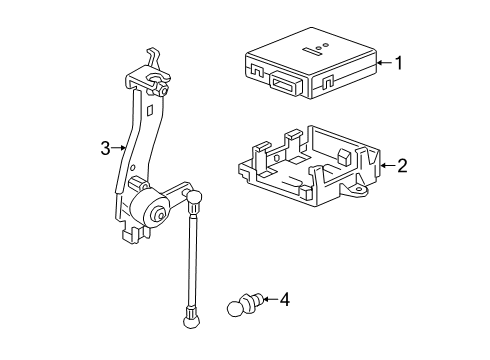 2019 Cadillac XT4 Module Assembly, Elek Susp Cont Diagram for 84600673