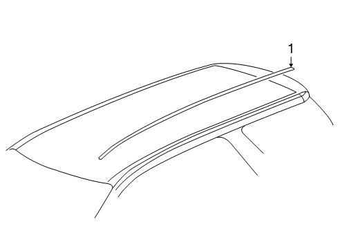 2010 GMC Acadia Exterior Trim - Roof Diagram