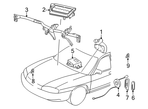 2004 Chevy Impala Air Bag Components Diagram