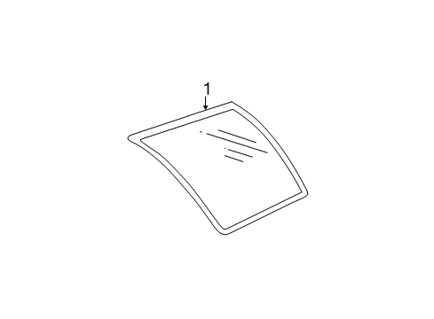 2006 GMC Envoy Quarter Panel - Glass & Hardware Diagram