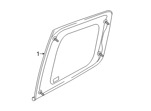 2021 GMC Canyon Front Door Glass & Hardware Diagram 3 - Thumbnail