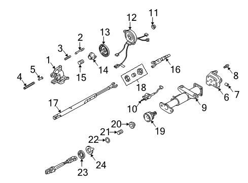 2005 Chevy Venture Steering Column Housing & Components, Shaft & Internal Components Diagram