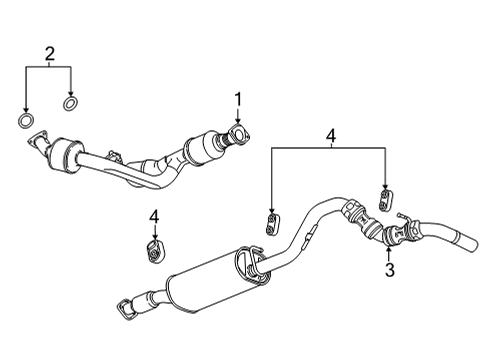 2023 Chevy Express 3500 Exhaust Components Diagram 2 - Thumbnail