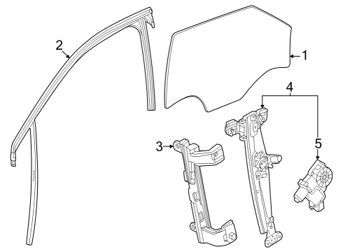 2024 Chevy Trax WINDOW-FRT S/D Diagram for 42848882