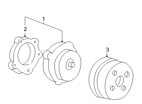 2005 Pontiac Montana Water Pump, Belts & Pulleys Diagram 2 - Thumbnail