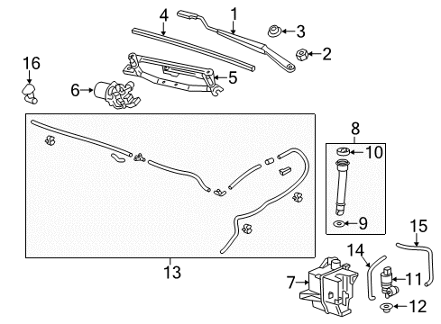 2013 Chevy Sonic Wiper & Washer Components Diagram 2 - Thumbnail