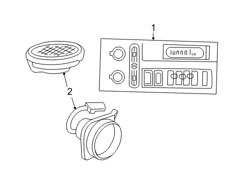 2003 Chevy Monte Carlo Speaker Assembly, Radio Rear Diagram for 10373234