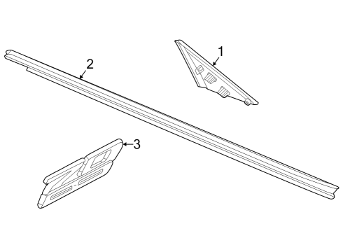 2023 Chevy Corvette NUT,FRT S/D WDO BELT R/MLDG Diagram for 11601974