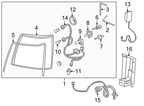 2006 Cadillac Escalade ESV Bulbs Diagram 2 - Thumbnail