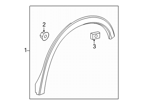 2018 Buick Envision Exterior Trim - Quarter Panel Diagram