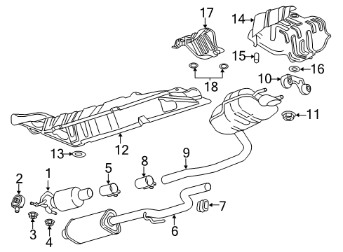 2016 Chevy Cruze Insulator Assembly, Exhaust Front Diagram for 13453329