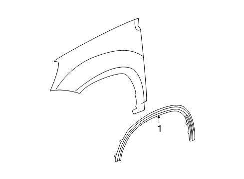 2008 GMC Acadia Exterior Trim - Fender Diagram