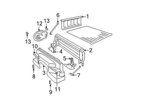 1997 Chevy C1500 Front & Side Panels Diagram 2 - Thumbnail