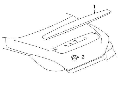 2009 Pontiac G6 Rear Spoiler Diagram 1 - Thumbnail