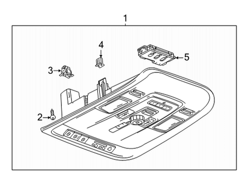 2021 Chevy Suburban CONSOLE ASM-RF *BLACK Diagram for 85151569