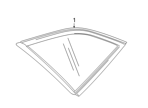 2020 Chevy Blazer Quarter Panel - Glass & Hardware Diagram